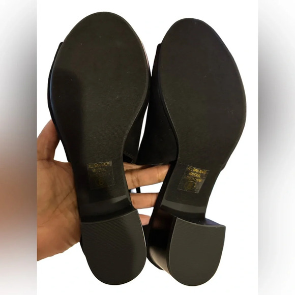 New Women's Cutout Side Strap Mid Black Chunky Heel Fashion Ankle Bootie - Picture 7 of 12